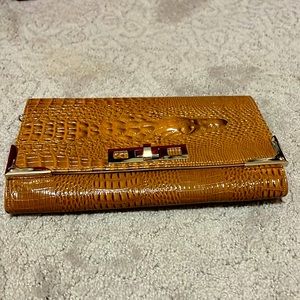 brown alligator skin wallet